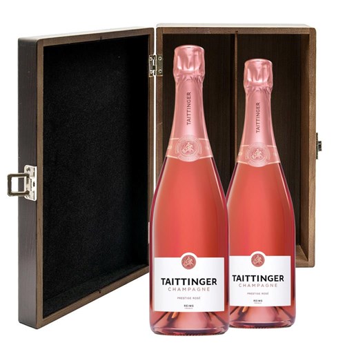 Taittinger Rose Champagne 75cl Double Luxury Gift Boxed Champagne